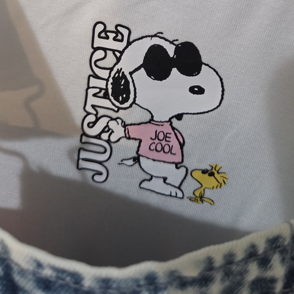 Justice Snoopy Overall Set Girls Size 7 NWOT - Picture 3 of 9